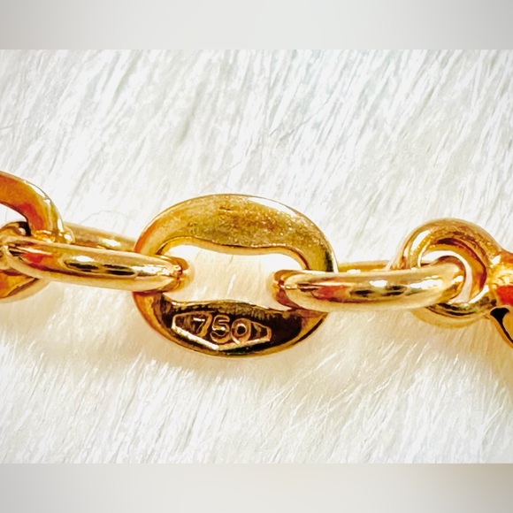 Paperclip Bracelet. 💛 Real 18(18k) Karat Solid Gold Jewelry - Picture 8 of 9